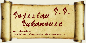Vojislav Vukanović vizit kartica
